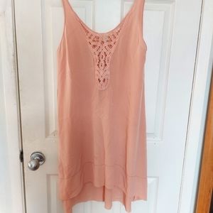 Aritzia Silk Dress in Coral - Size Medium